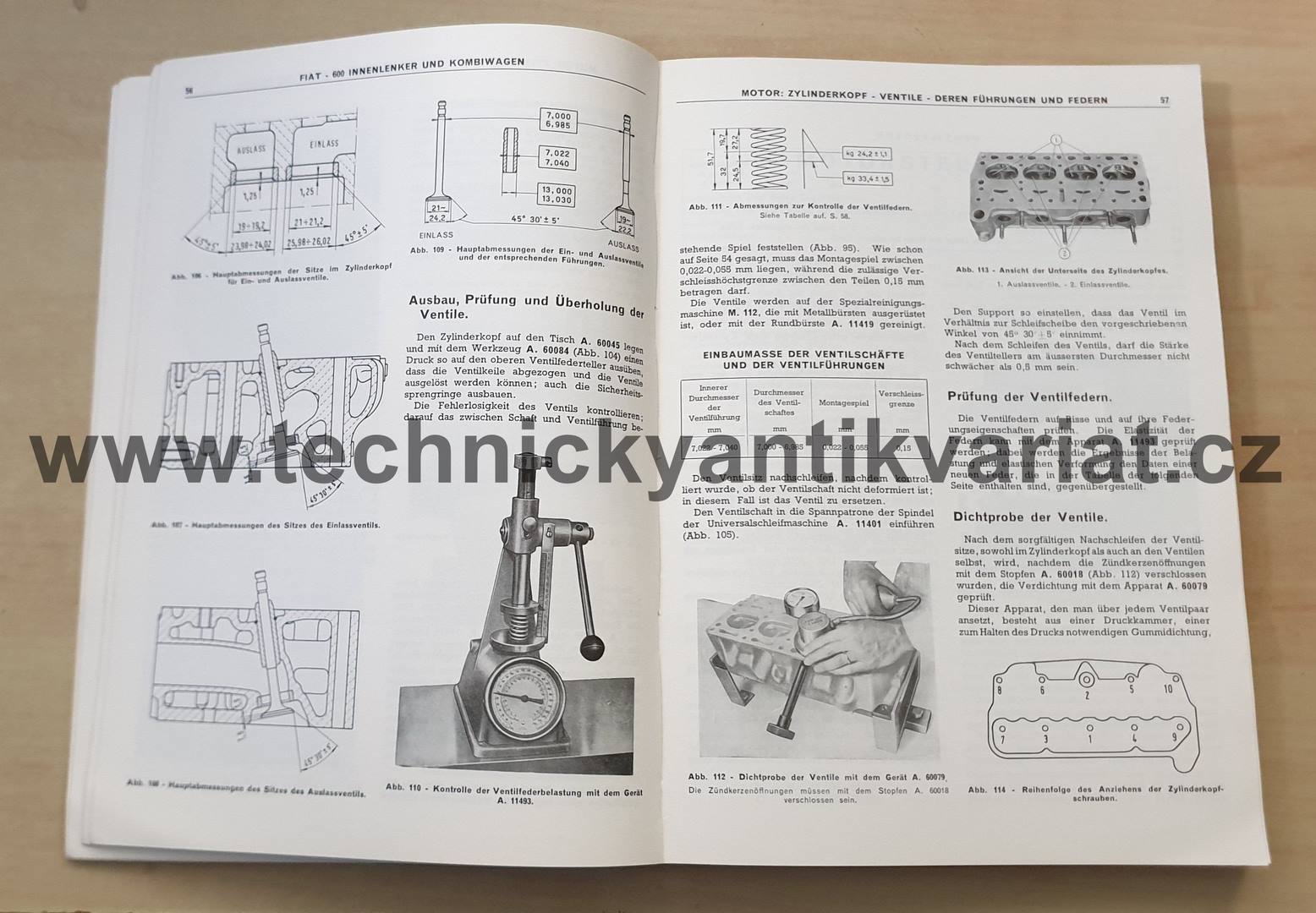 Fiat 600, 600D - Reparaturhandbuch (1961)