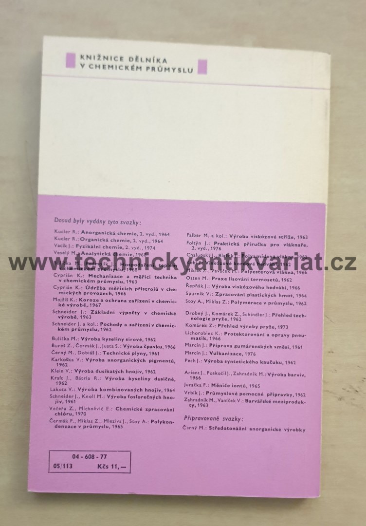 Výroba nátěrových hmot - J.Vít, V.Čech (1977)