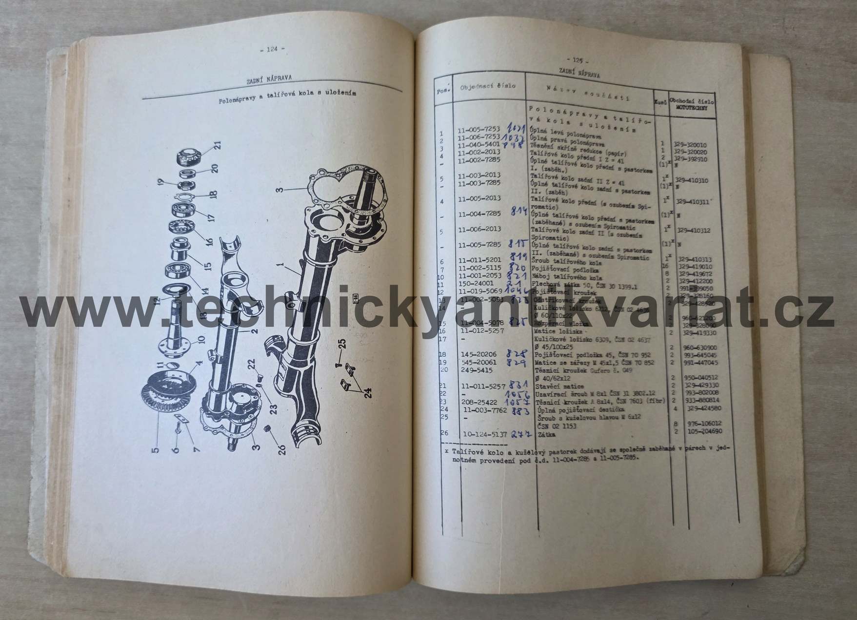 Tatra 805 - katalog náhradních dílů (1968)