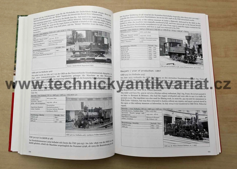 Erhaltene Dampflokomotiven in und aus Österreich“ (Preserved Austrian Steam Locos) - Dieter Zoubek (2004)