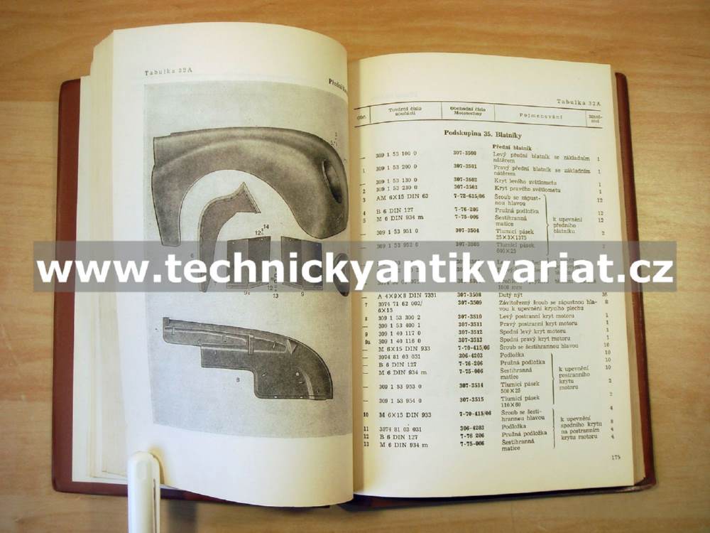 IFA F9 - katalog náhradních součástí (1959)