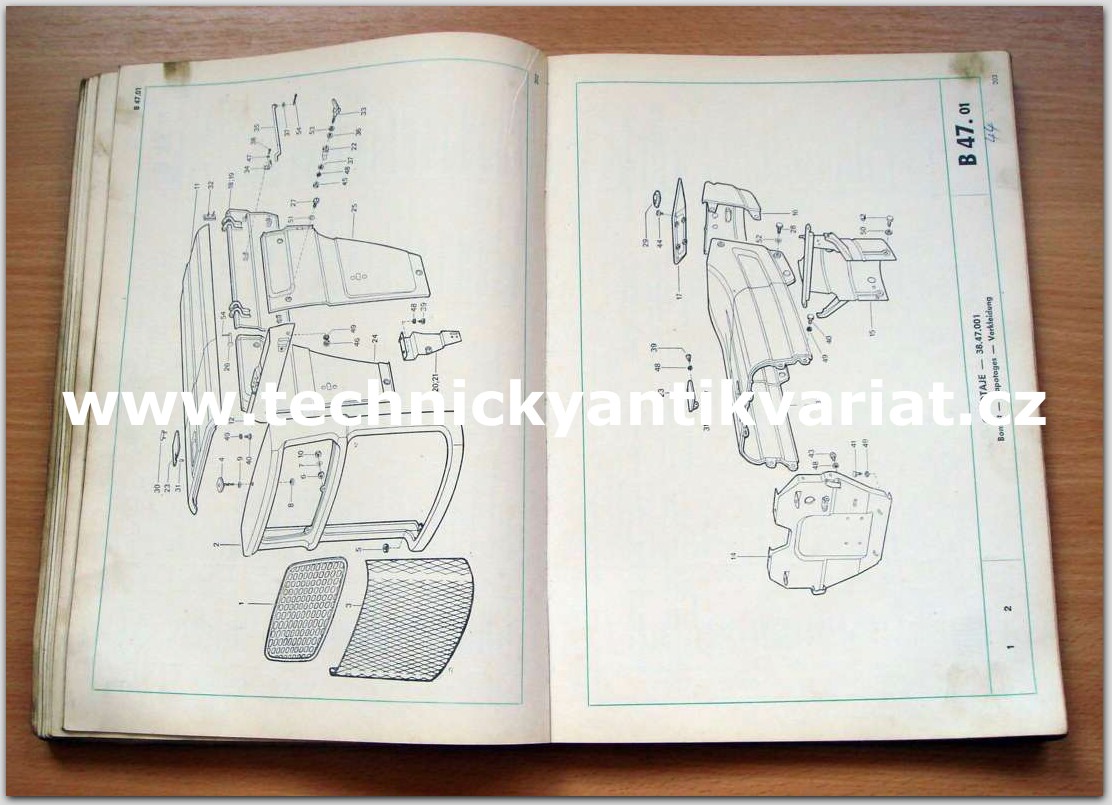 Traktor 650M, 651M universal - katalog náhradních dílů (1970)