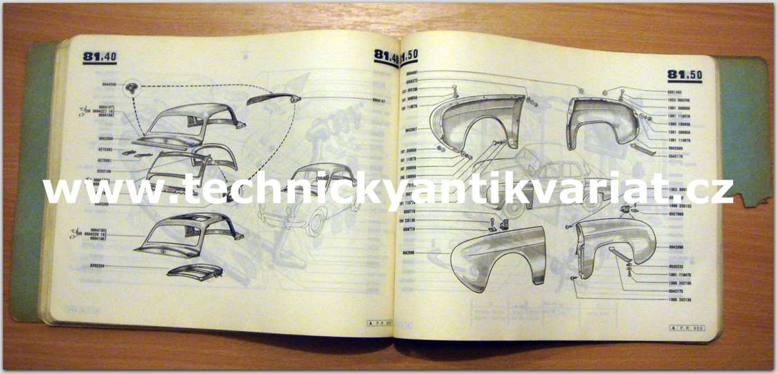 Renault Dauphine R 1090 - catalogue useul de pieces de rechange (1960)