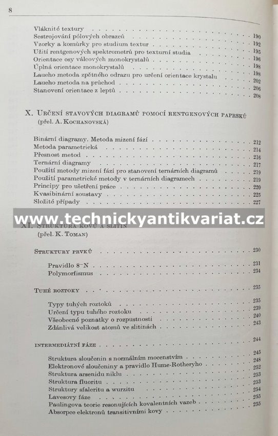 Struktura kovů - krystalografické metody, principy a údaje - Charles S. Barrett (1959)