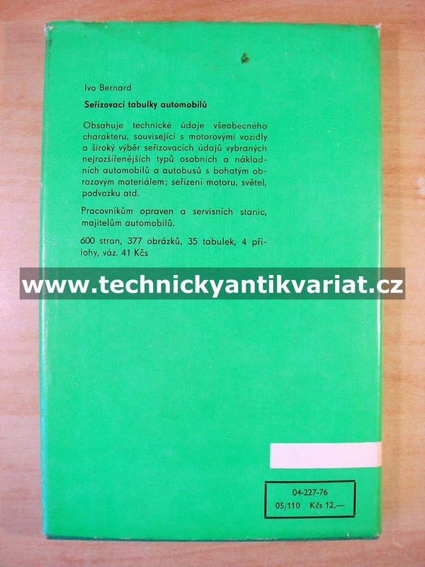 Paliva a maziva pro automobily - Antonín Dyk (1976)
