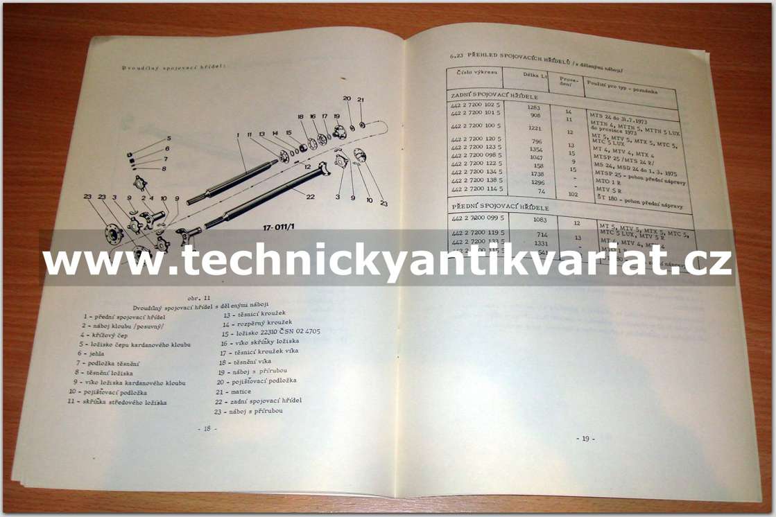 Liaz MT 100 - spojovací hřídel