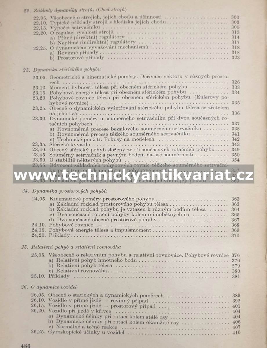 Technická mechanika III. dynamika - Josef Šrejtr (1958)
