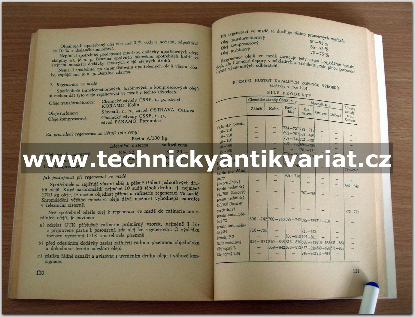Katalog pohoných látek, maziv a jiných ropných výrobků