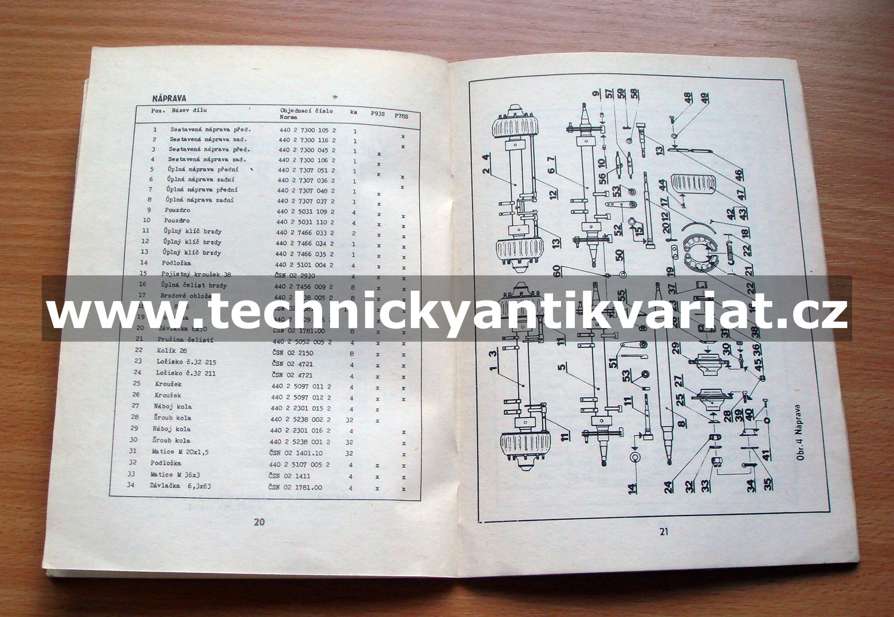 Přívěs P93s P78s - návod, katalog (1978)