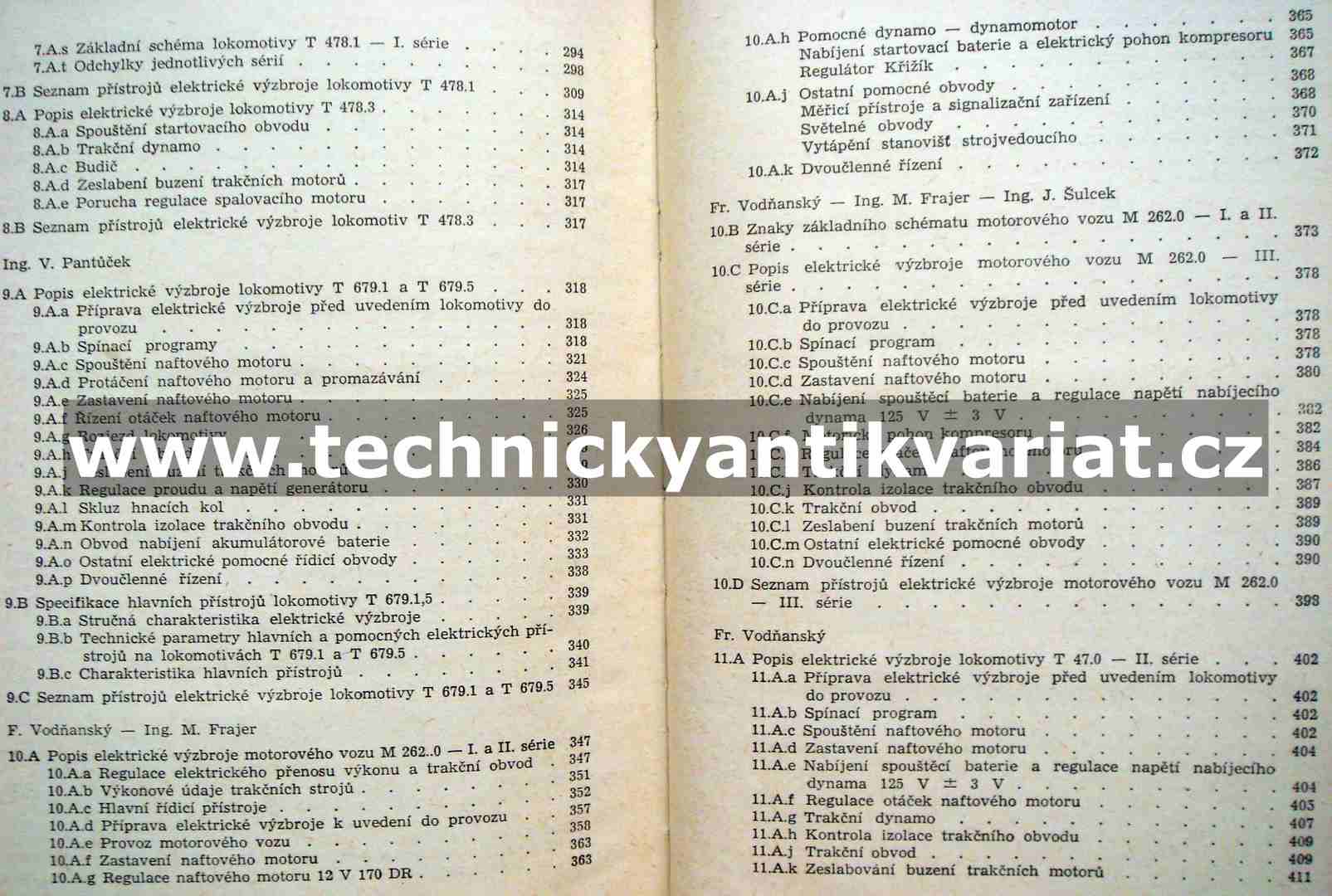 Elektrická schémata dieselelektrických lokomotiv a motorových vozů
