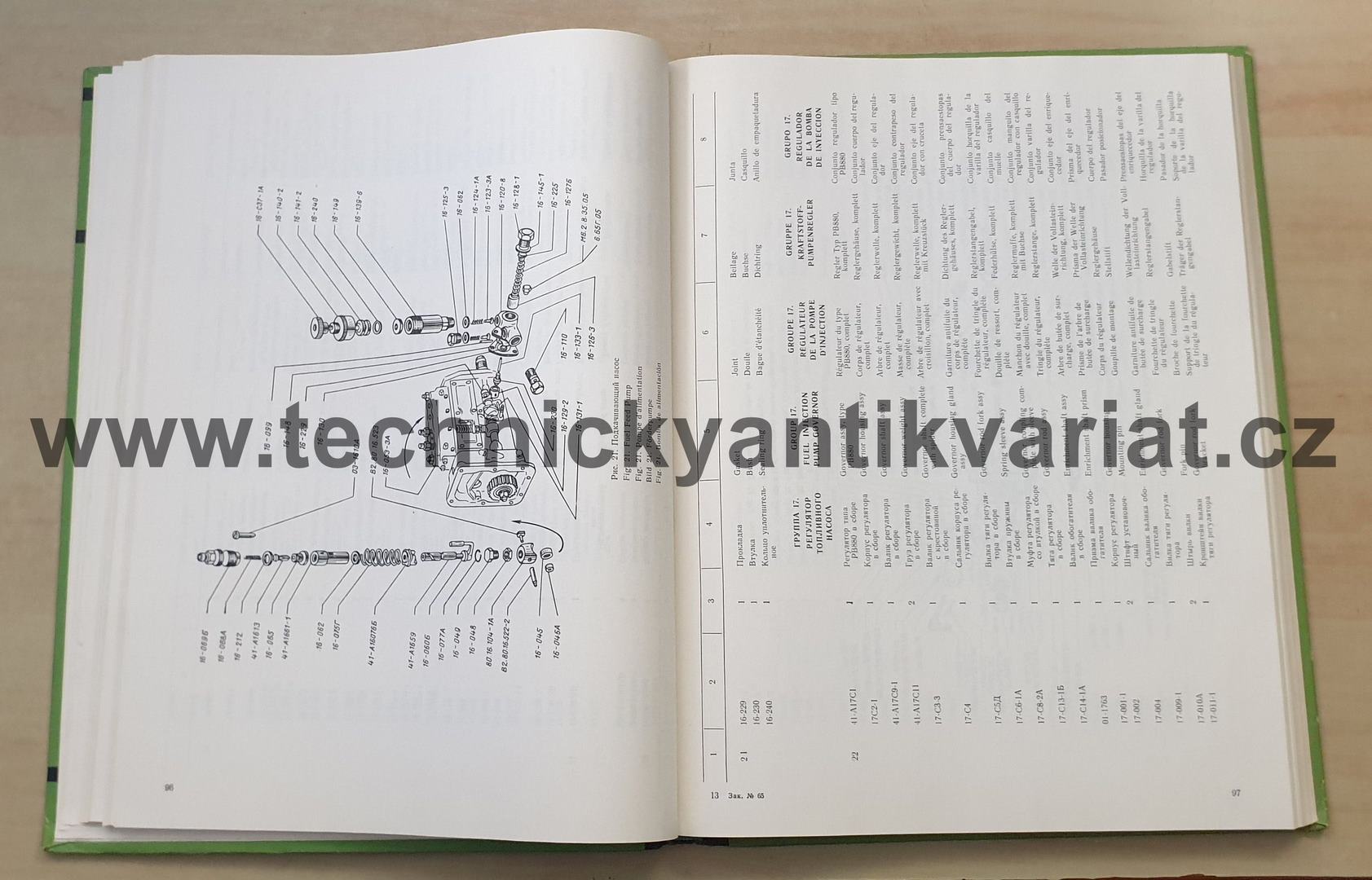 Traktor DT 75M - katalog náhradních dílů (1978)