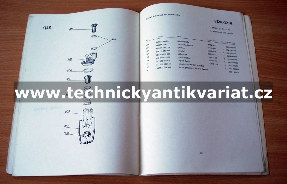 Škoda Š 706 RT vstřikovací zařízení