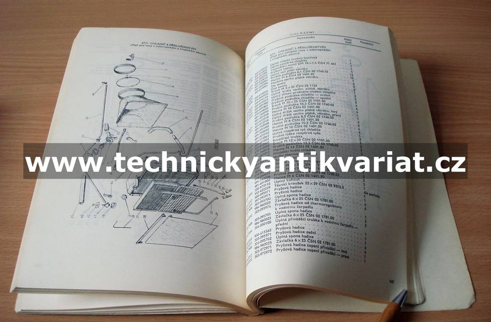 Škoda 706 RT valník - katalog náhradních dílů (1970)
