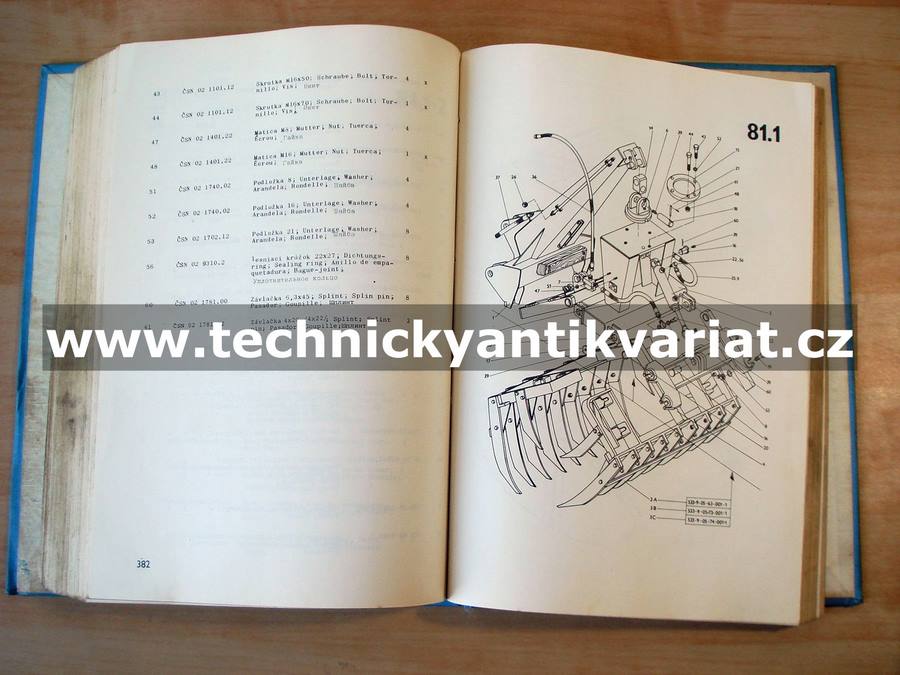 UN 050, UN 053 - katalog náhradných dielov (1979)