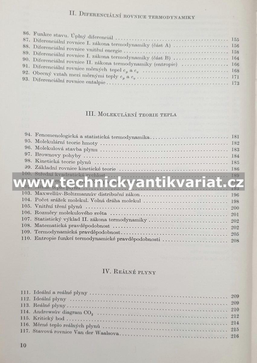 Technická termodynamika - Josef Kalčík (1960)
