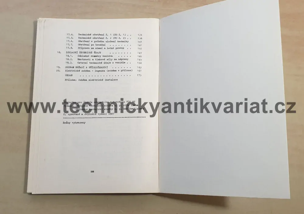 Praga V3S M2 - príručka vodiča (1987)