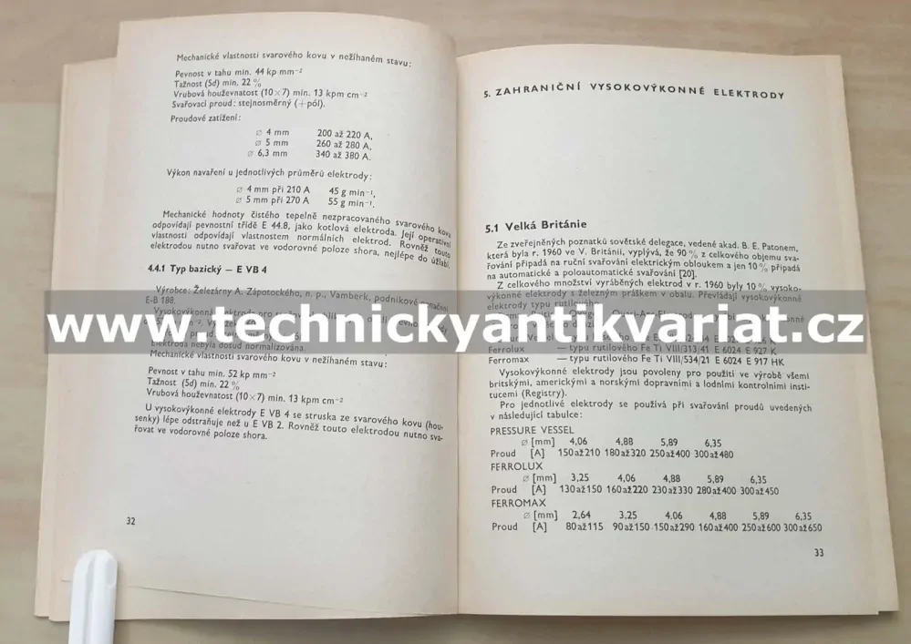 Svařování vysoko výkonnými elektrodami - Vilém Hromádko (1973)