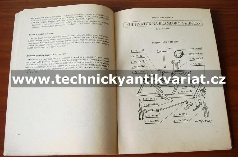Nesený kultivátor na brambory 4 KHN 250