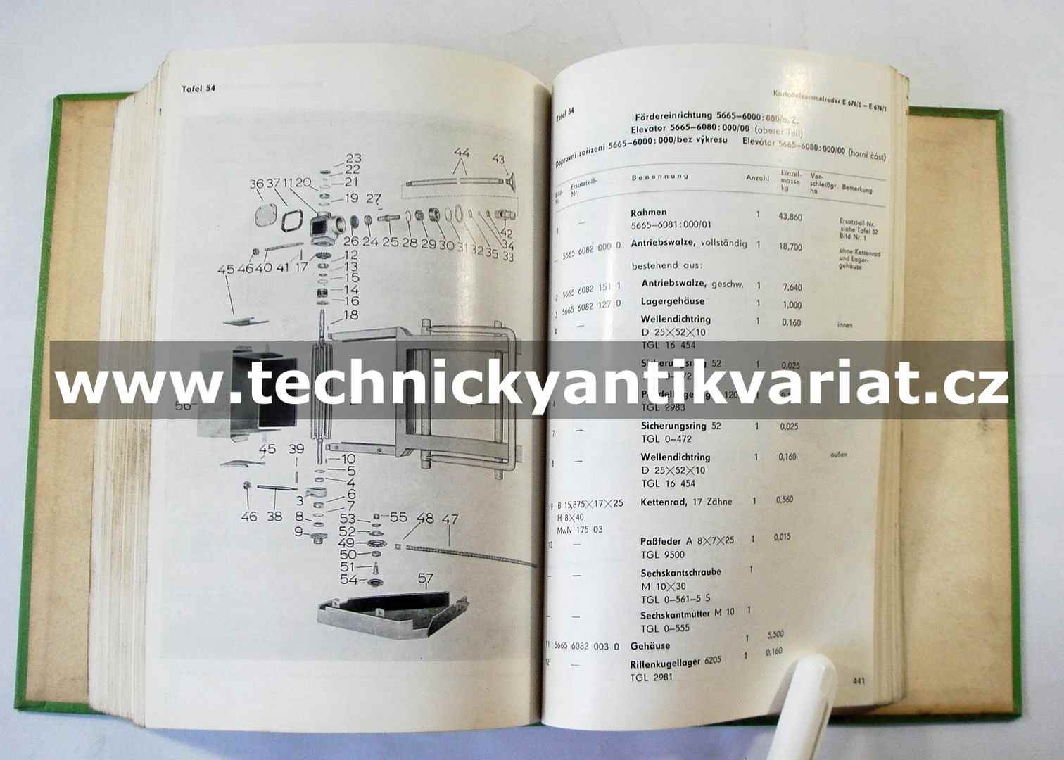 Kartoffelsammelroder E676/0 E676/1 - Ersatzteilkatalog (1969)