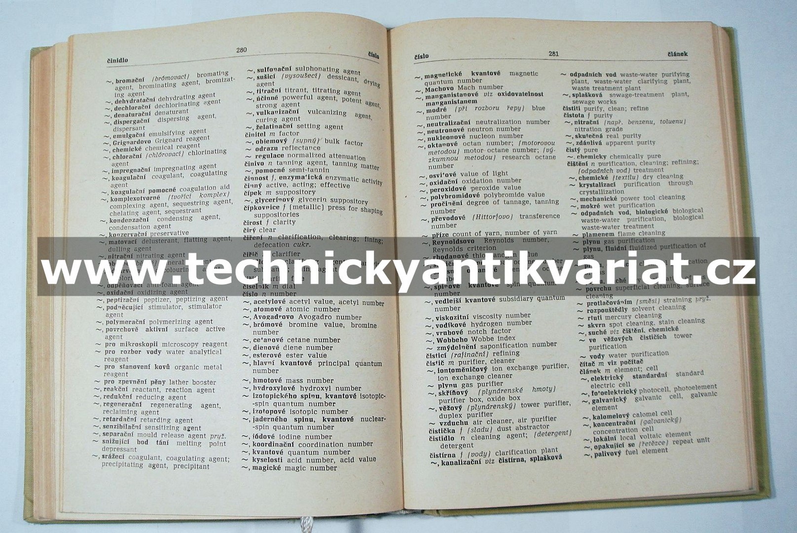 Anglicko-český a česko-anglický chemicko-technologický technický slovník
