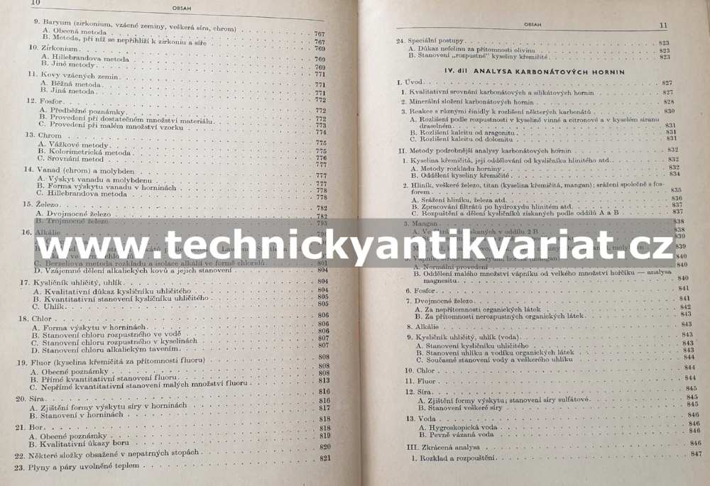 Vybrané metody anorganické analysy - Hillebrand, Lundell, Bright, Hoffman (1958)