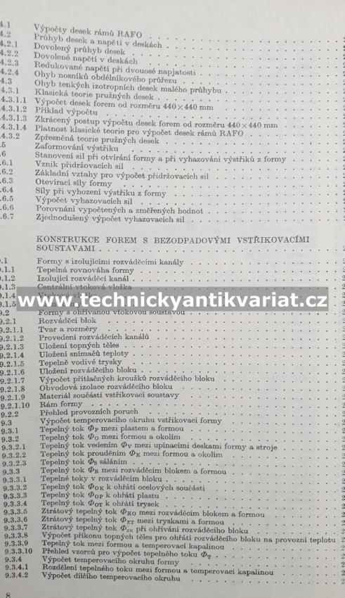Standardizace rámů a součástí forem pro vstřikování termoplastů - Hendrych, Weber, Doležal (1986)