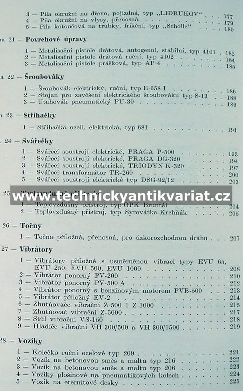 Katalog drobných strojů pro stavebnictví