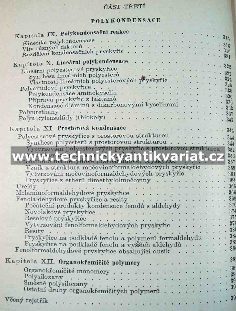 Chemie umělých pryskyřic