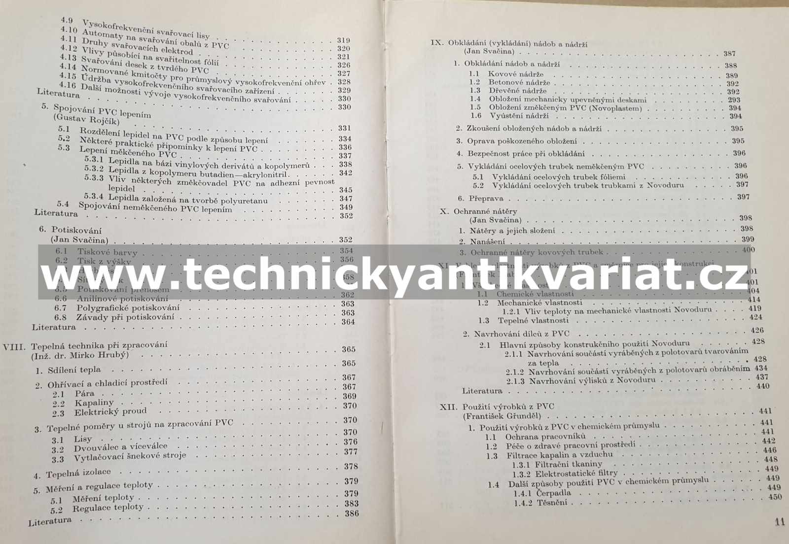 PVC výroba, zpracování a použití - Kubík, Gřunděl (1965)