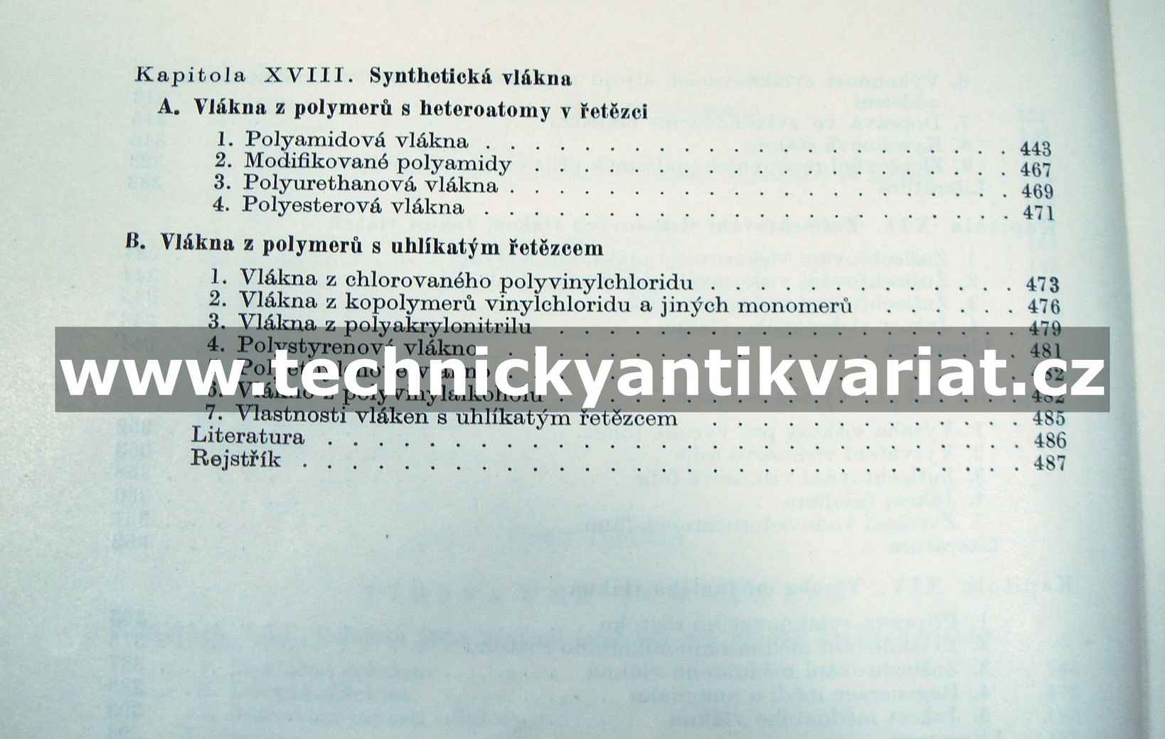Chemie a technologie umělých vláken