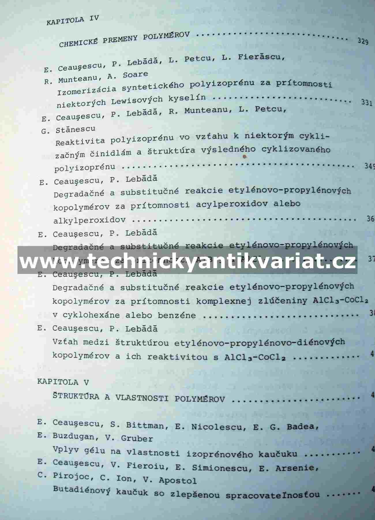 Výskumy z oblasti makromolekulových látok