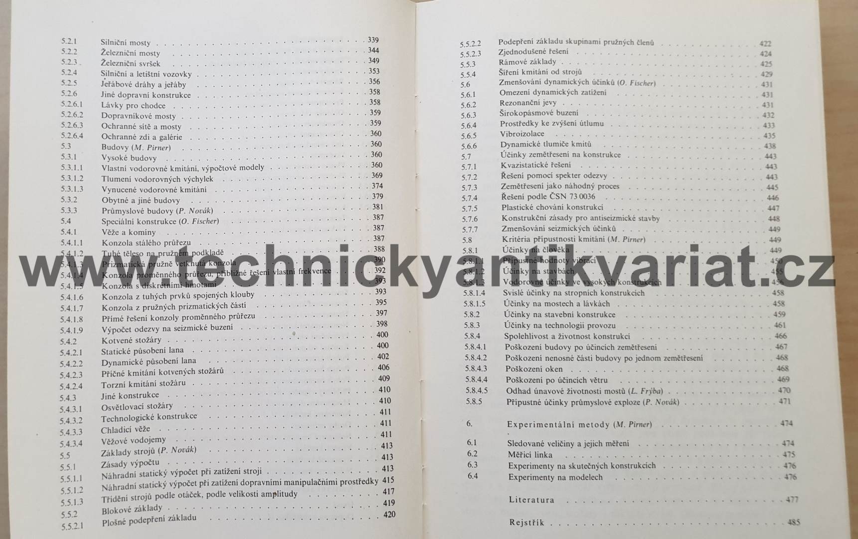 Dynamika stavebních konstrukcí - Pirner, Baťa, Fischer, Frýba, Hořejší, Novák (1989)