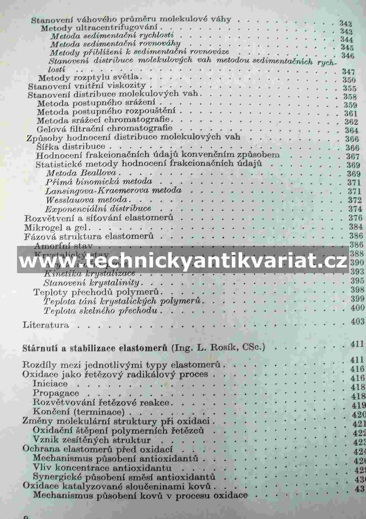 Syntetický kaučuk - J. Pech (1971)