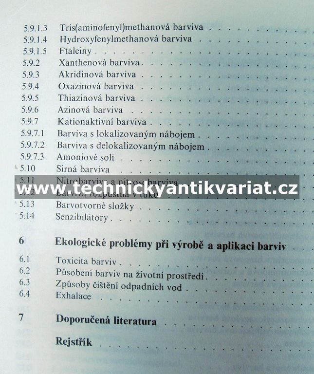 Barviva používaná v technické praxi