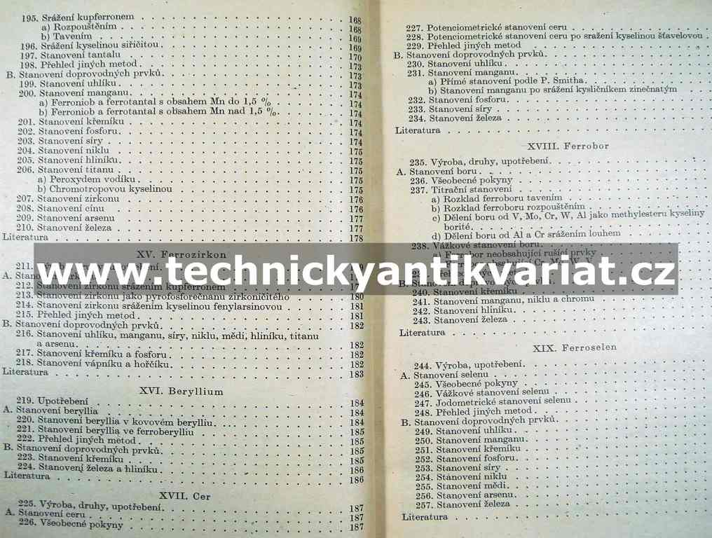 Rozbory ferroslitin, speciálních slitin a přísadních hmot ocelářských (1954)