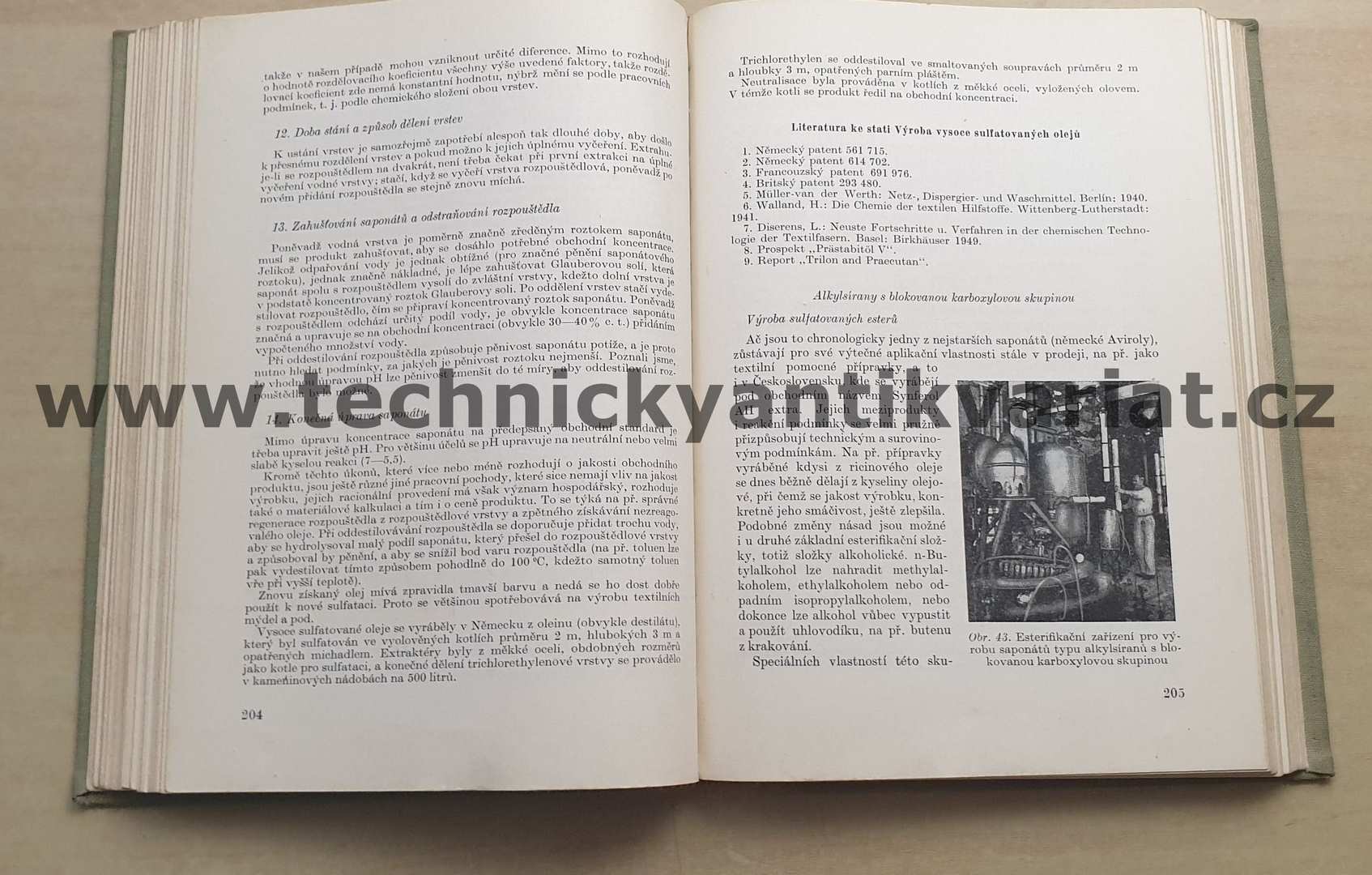 Technologie saponátů - K. Metzl, M. Maťas (1956)