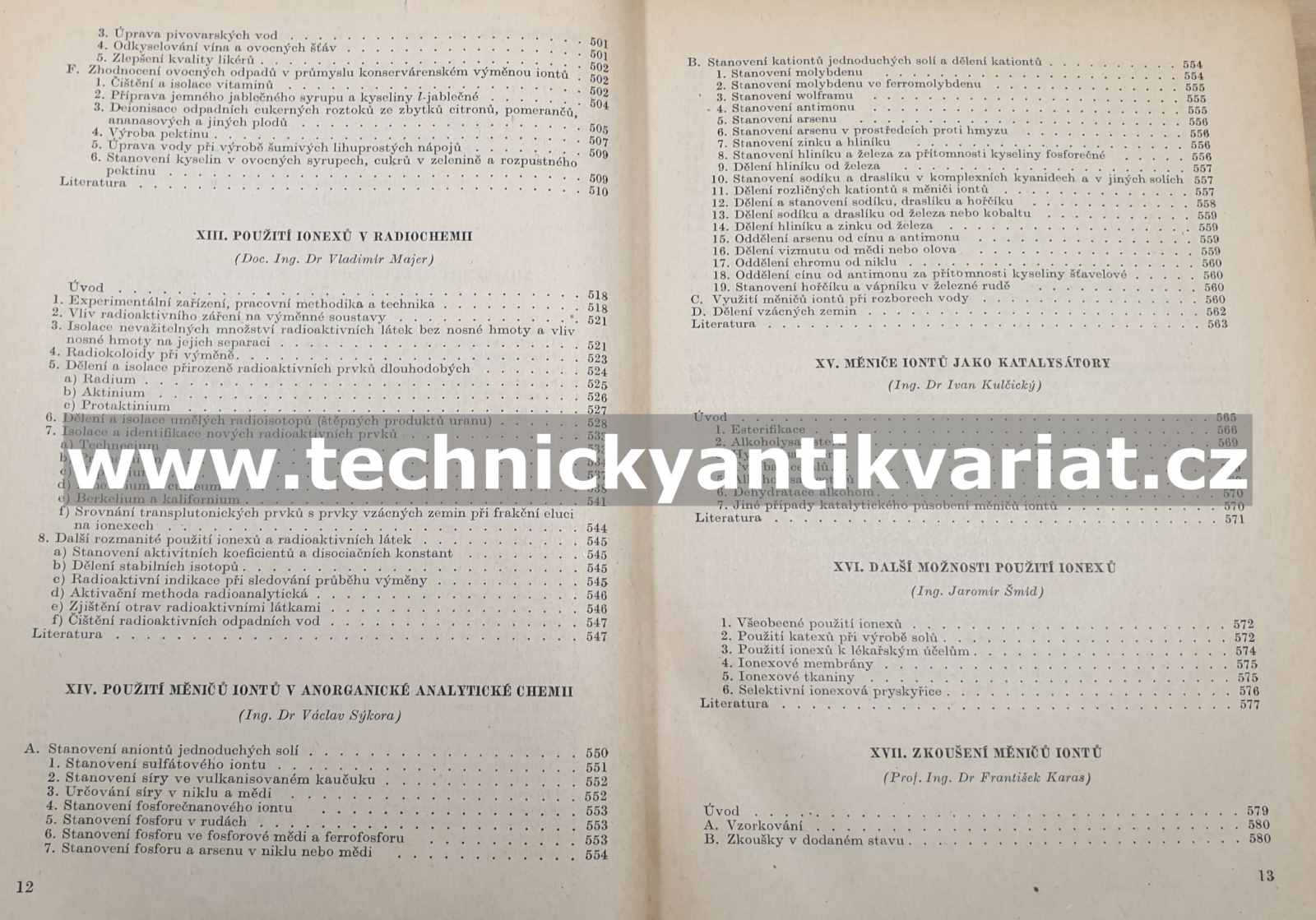 Měniče iontů, jejich vlastnosti a použití (1954)