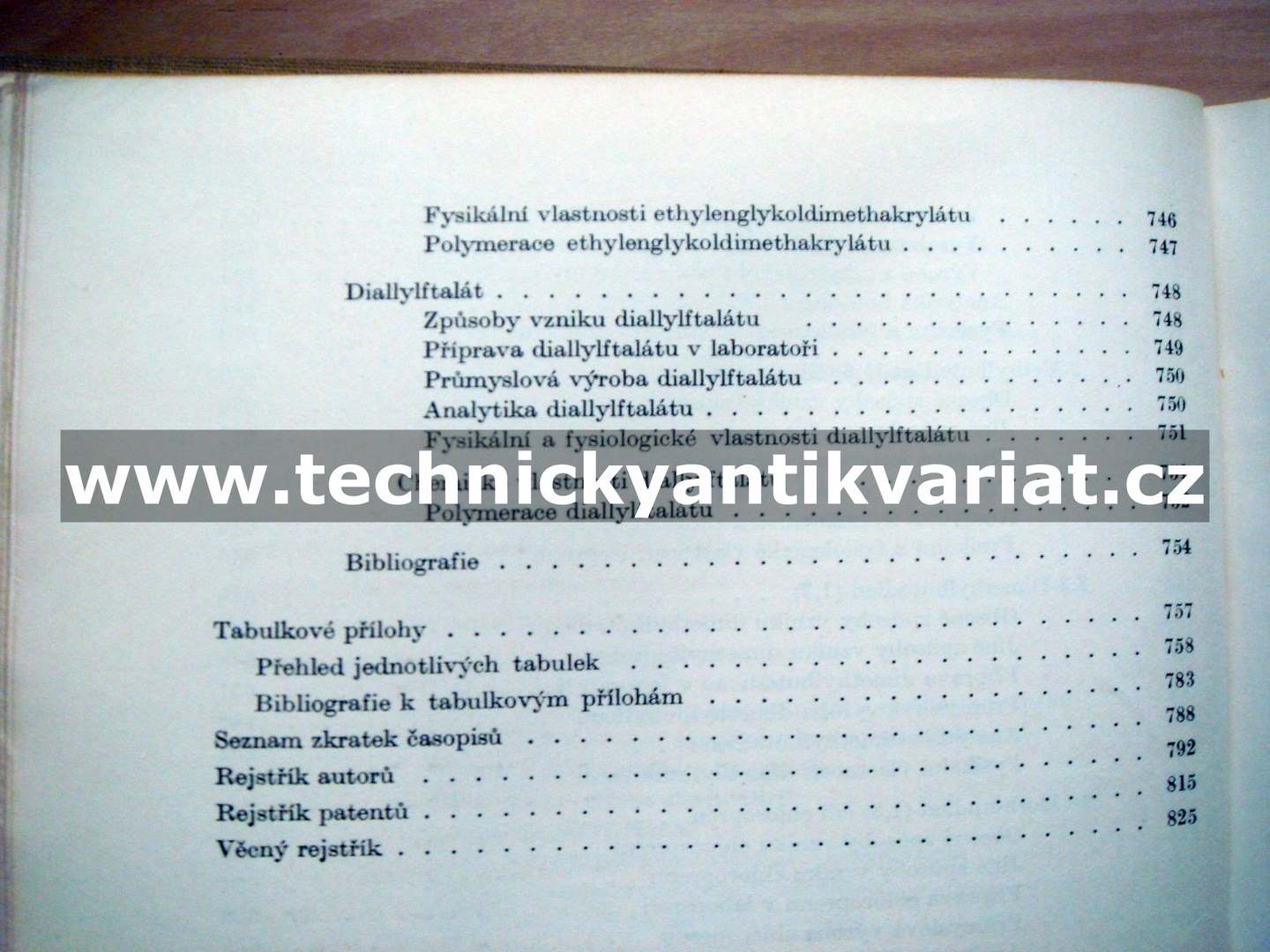Chemie monomerů I. Pavel Vaculík (1956)
