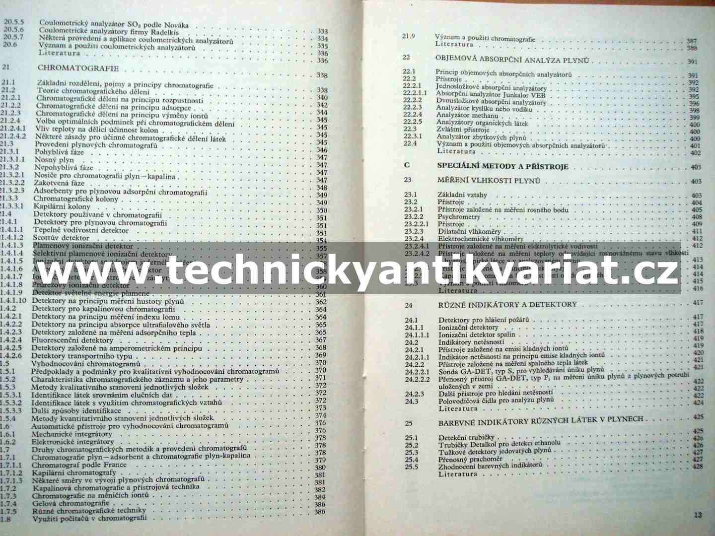 Analyzátory plynů a kapalin - Jaroslav Váňa (1984)