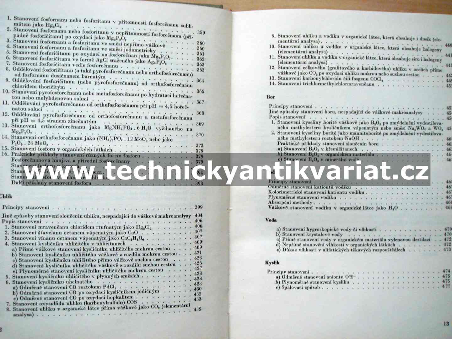 Vážková analysa a elektrotechnika III.Speciální část