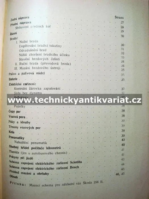 Škoda 256B - návod k obsluze