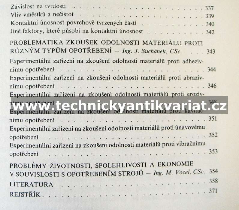 Tření a opotřebení strojních součástí - Vocel, Dufek a kol. 