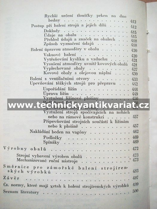 Příručka balení strojírenských výrobků - Růžička, Vrabec (1962)