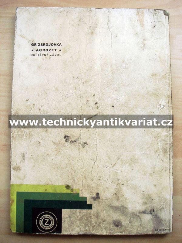 Samohybný kombajn SK6 Kolos - návod k použití (1972)