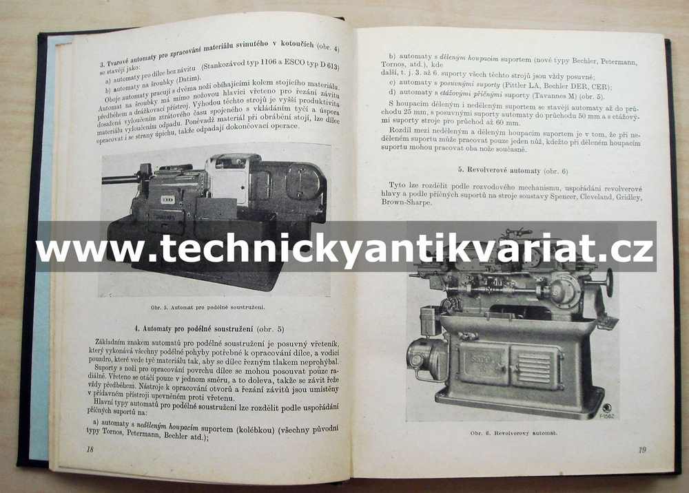 Soustružnické automaty - Václavovič, Ševčík, Bílek (1952)