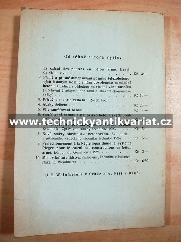 Statika želbetových konstrukcí staticky neurčitých I. Nosník lomený (rám) jednoduchý (1926)