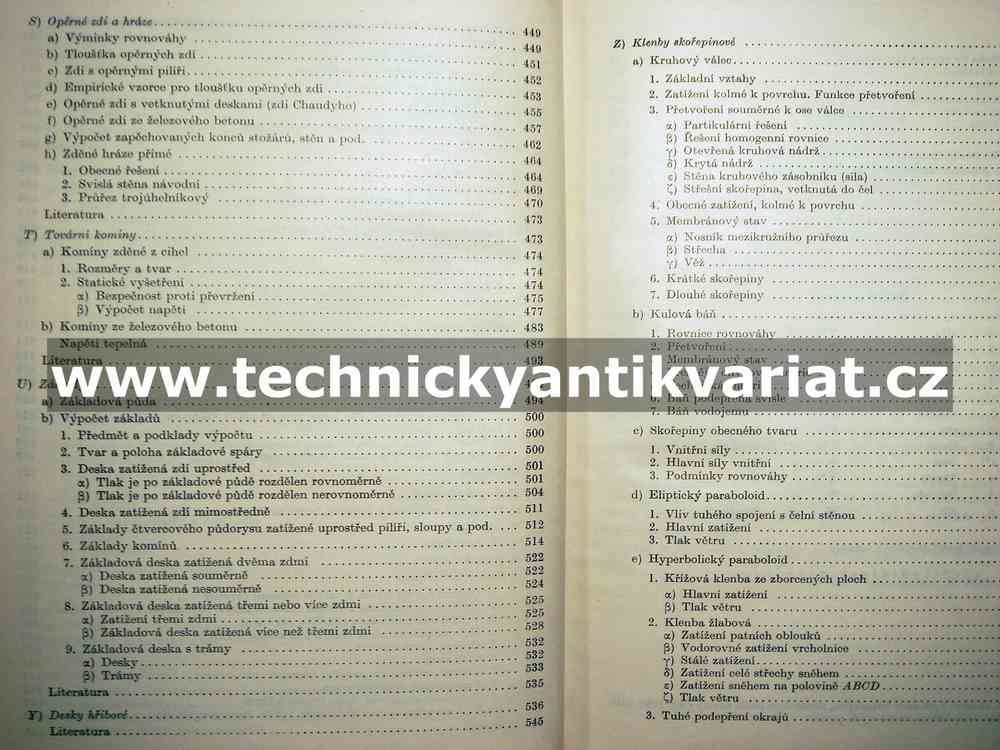 Statika stavebních konstrukcí - Bažant, Klokner (1953)