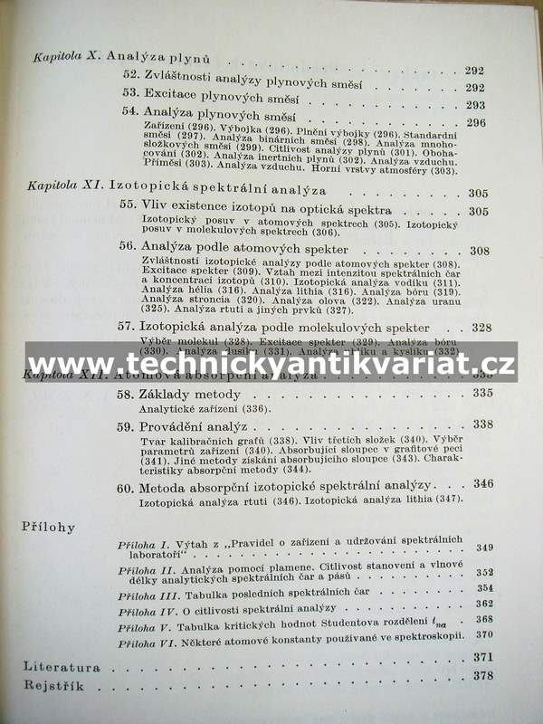 Spektrální analýza - Zajděl (1970)