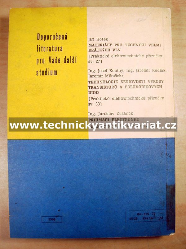Elektrotechnologie pro 4.ročník SPŠE (1970)