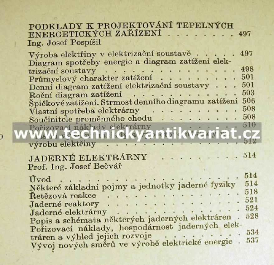 Tepelné turbíny - J. Bečvář (1968)